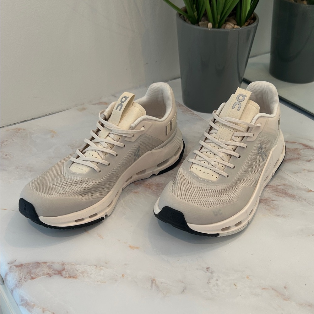On Cloudnova Women's Sneakers in Beige